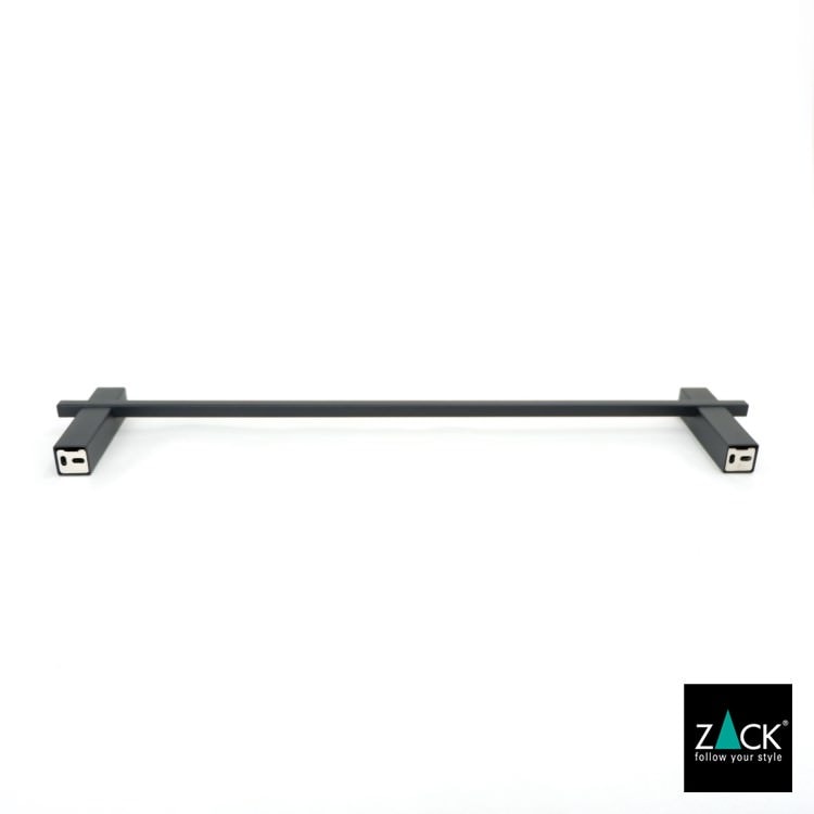 ZACK 40505 CARVO ドイツZACK社製モダンデザインのタオルレール マットブラック50.8cm 壁付けタイプ DIY [お取寄せ]