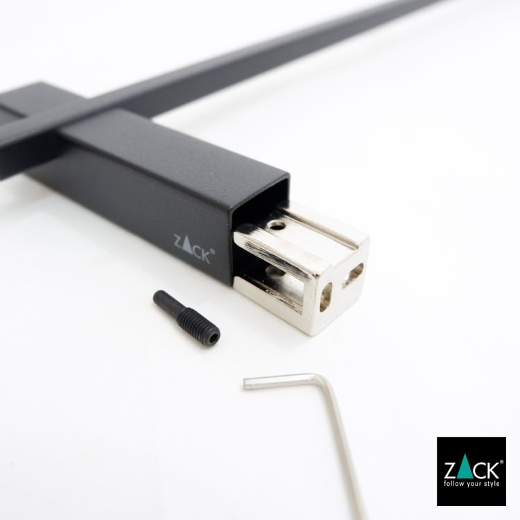 ZACK 40505 CARVO ドイツZACK社製モダンデザインのタオルレール マットブラック50.8cm 壁付けタイプ DIY [お取寄せ]