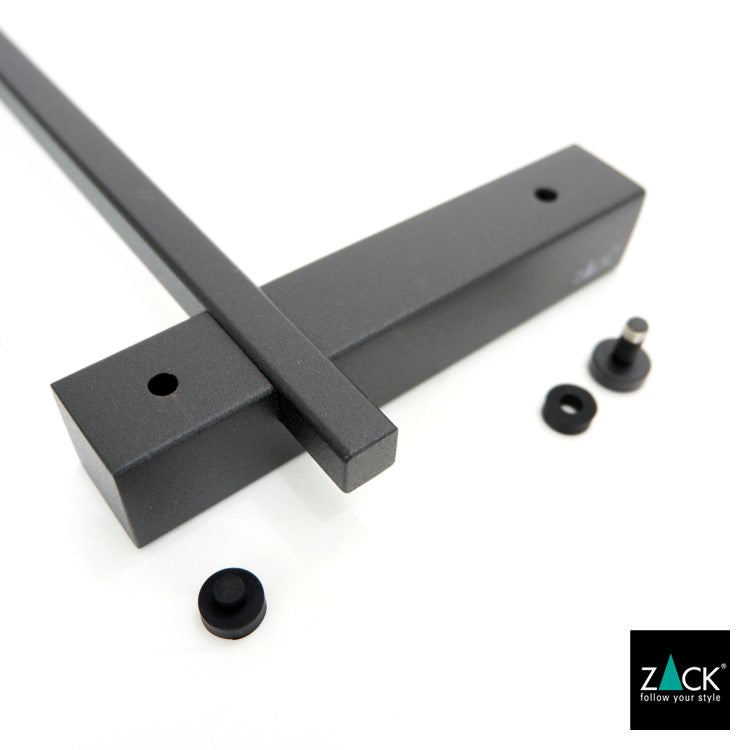 ZACK 40506 CARVO ドイツZACK社製モダンデザインのバスルームシェルフ マットブラック 壁付けタイプ DIY [在庫有り]