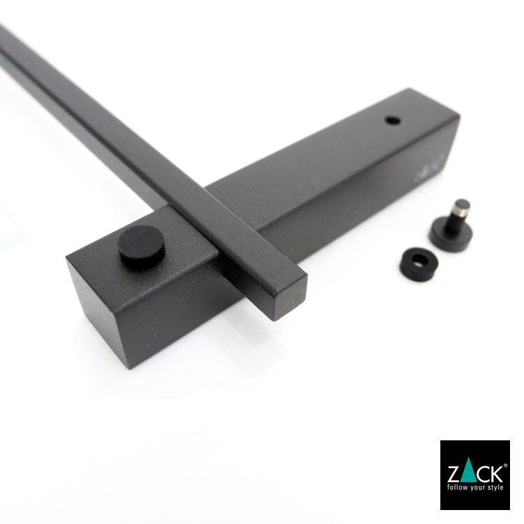 ZACK 40506 CARVO ドイツZACK社製モダンデザインのバスルームシェルフ マットブラック 壁付けタイプ DIY [在庫有り]