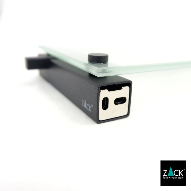 ZACK 40506 CARVO ドイツZACK社製モダンデザインのバスルームシェルフ マットブラック 壁付けタイプ DIY [在庫有り]