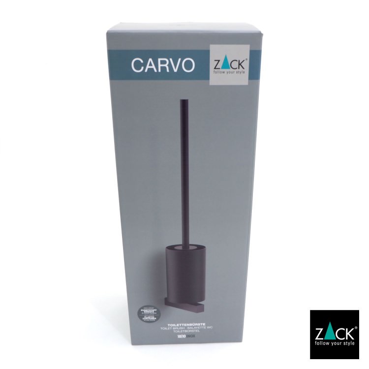 [サンプル品] ZACK 40507 CARVO ドイツZACK社製モダンデザインのトイレブラシ マットブラック 壁付けタイプ DIY [在庫有り]