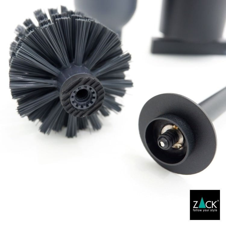 [サンプル品] ZACK 40507 CARVO ドイツZACK社製モダンデザインのトイレブラシ マットブラック 壁付けタイプ DIY [在庫有り]