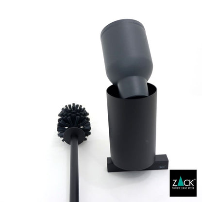 [サンプル品] ZACK 40507 CARVO ドイツZACK社製モダンデザインのトイレブラシ マットブラック 壁付けタイプ DIY [在庫有り]