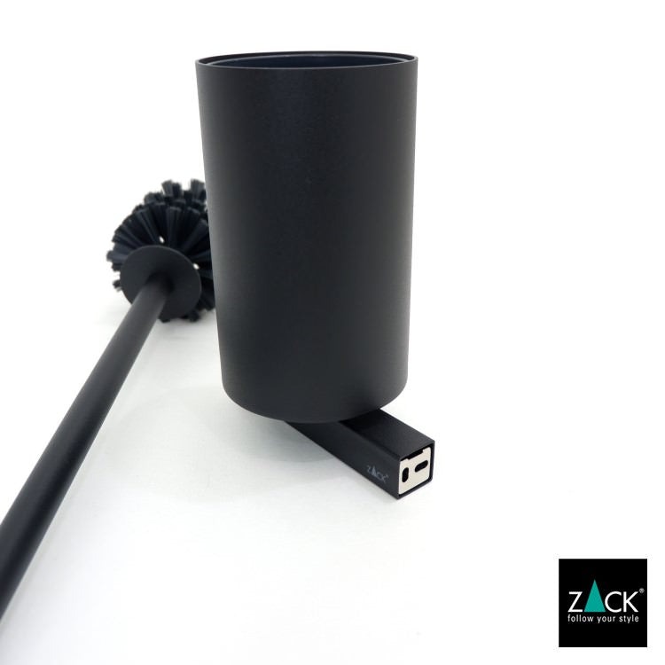 ZACK 40507 CARVO ドイツZACK社製モダンデザインのトイレブラシ マットブラック 壁付けタイプ DIY [在庫有り]