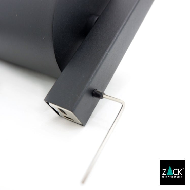 ZACK 40507 CARVO ドイツZACK社製モダンデザインのトイレブラシ マットブラック 壁付けタイプ DIY [在庫有り]