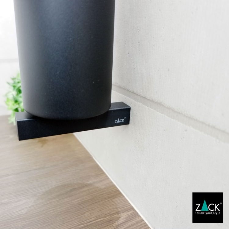 ZACK 40507 CARVO ドイツZACK社製モダンデザインのトイレブラシ マットブラック 壁付けタイプ DIY [在庫有り]