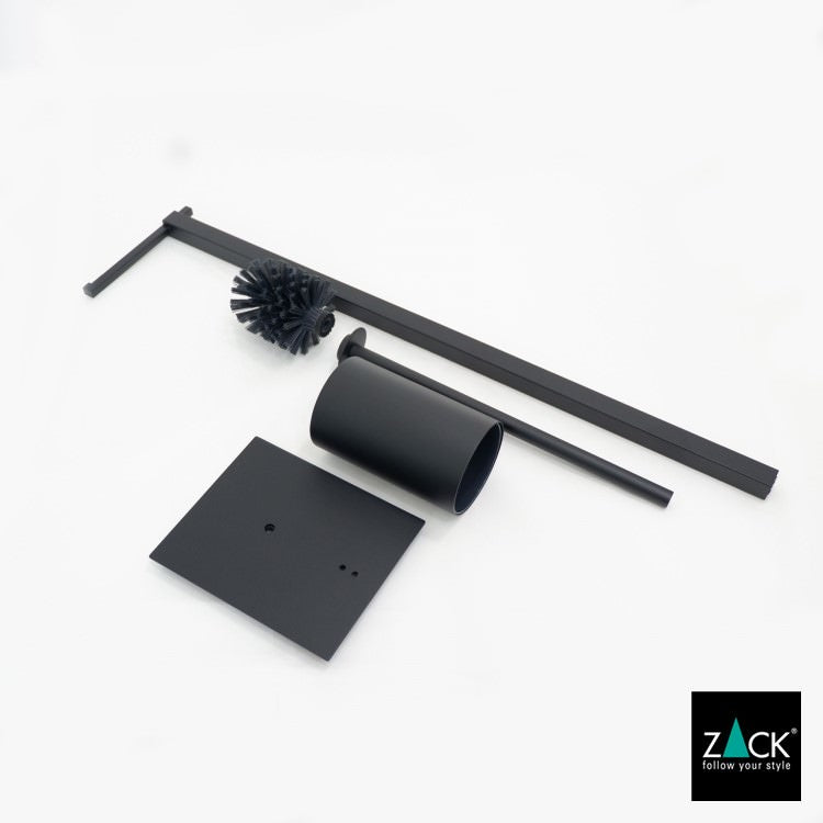 ZACK 40508 CARVO ドイツZACK社製モダンデザインのトイレットペーパースタンド トイレットバトラー マットブラック [在庫有り]