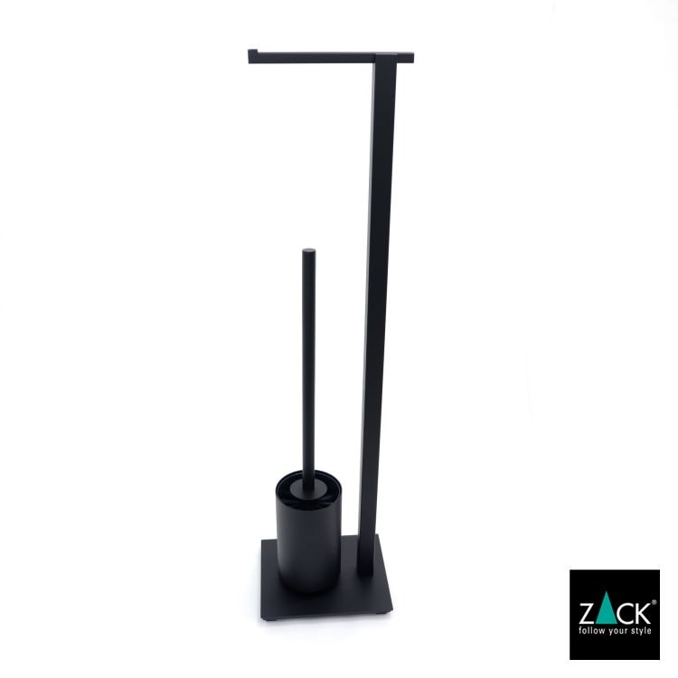 ZACK 40508 CARVO ドイツZACK社製モダンデザインのトイレットペーパースタンド トイレットバトラー マットブラック [在庫有り]