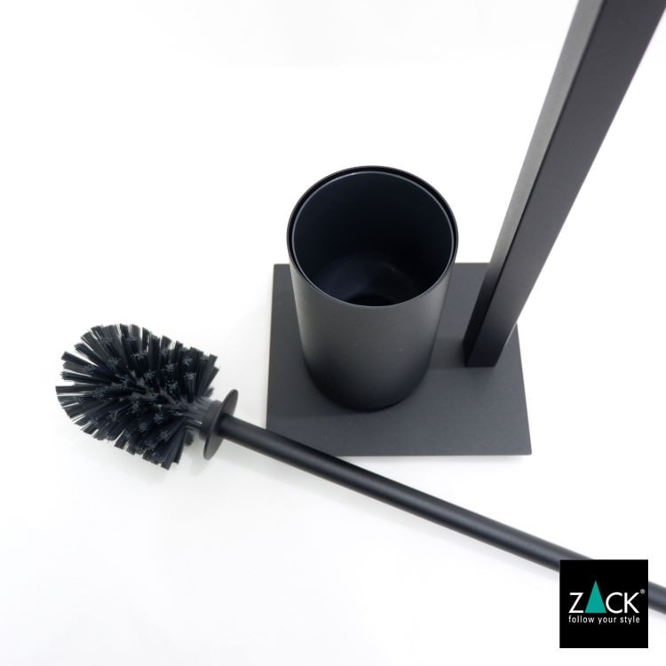 ZACK 40508 CARVO ドイツZACK社製モダンデザインのトイレットペーパースタンド トイレットバトラー マットブラック [在庫有り]