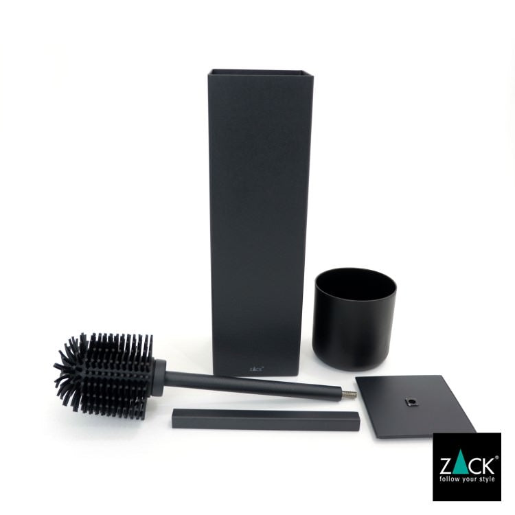 ZACK 40509 CARVO ドイツZACK社製モダンデザインのトイレブラシ マットブラック [在庫有り]