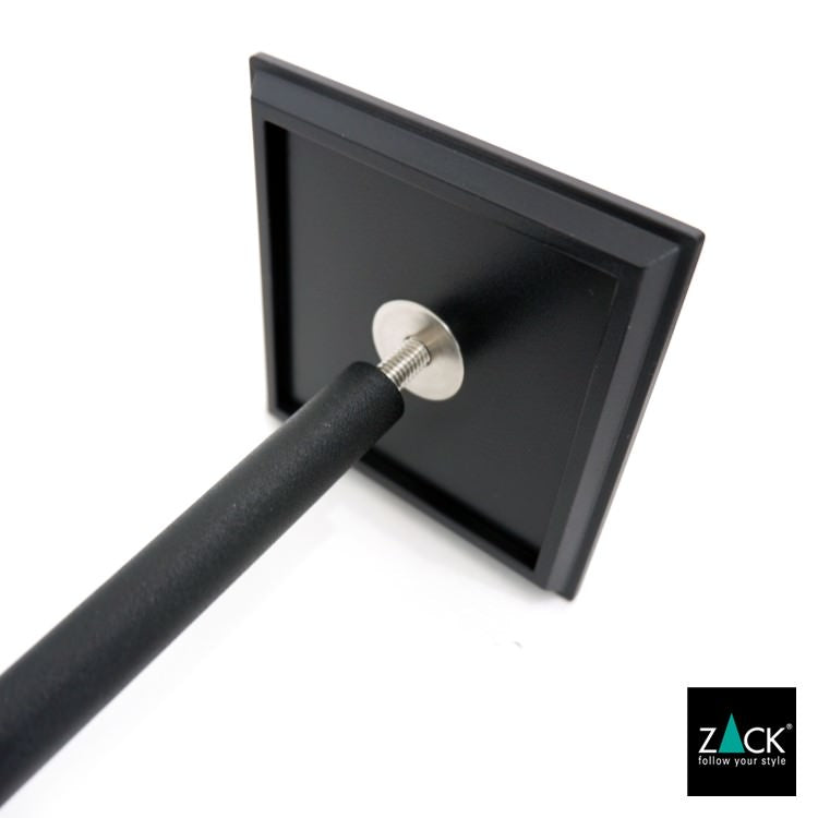 ZACK 40510 CARVO ドイツZACK社製モダンデザインのトイレブラシ マットブラック 壁付けタイプ DIY [在庫有り]