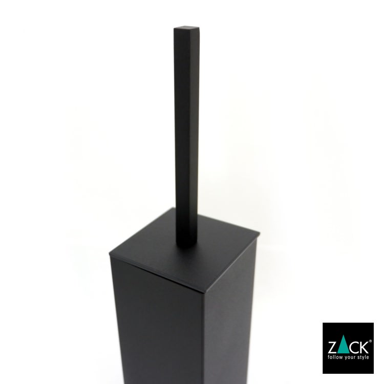ZACK 40510 CARVO ドイツZACK社製モダンデザインのトイレブラシ マットブラック 壁付けタイプ DIY [在庫有り]