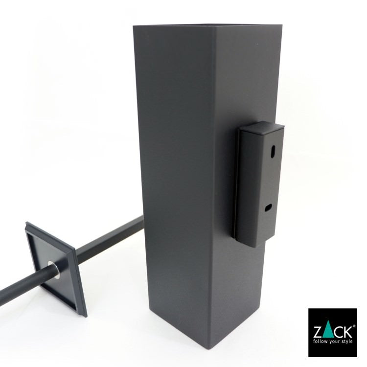 ZACK 40510 CARVO ドイツZACK社製モダンデザインのトイレブラシ マットブラック 壁付けタイプ DIY [在庫有り]
