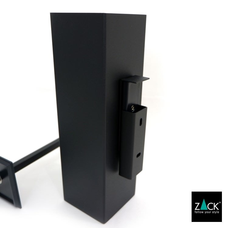 ZACK 40510 CARVO ドイツZACK社製モダンデザインのトイレブラシ マットブラック 壁付けタイプ DIY [在庫有り]