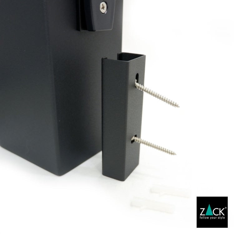 ZACK 40510 CARVO ドイツZACK社製モダンデザインのトイレブラシ マットブラック 壁付けタイプ DIY [在庫有り]