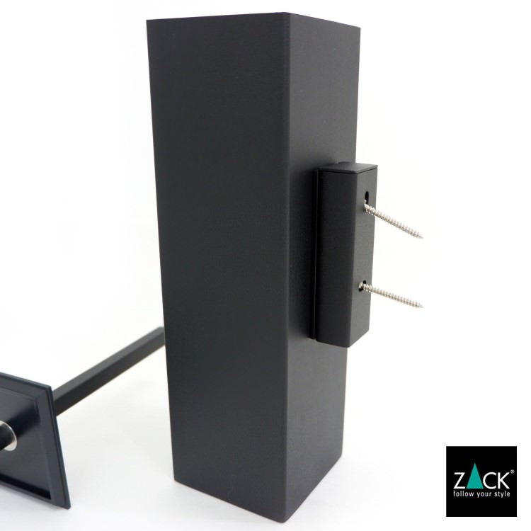 ZACK 40510 CARVO ドイツZACK社製モダンデザインのトイレブラシ マットブラック 壁付けタイプ DIY [在庫有り]