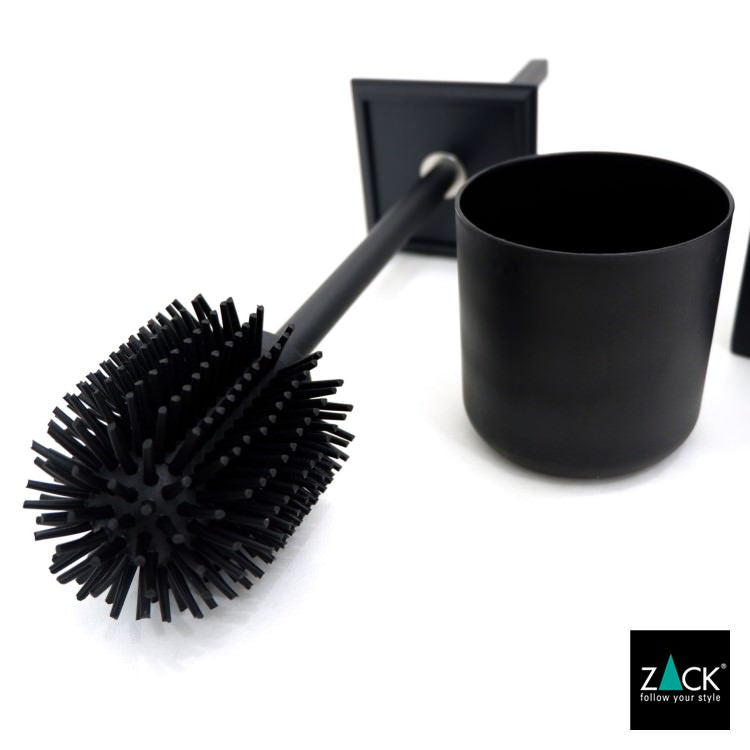 ZACK 40510 CARVO ドイツZACK社製モダンデザインのトイレブラシ マットブラック 壁付けタイプ DIY [在庫有り]