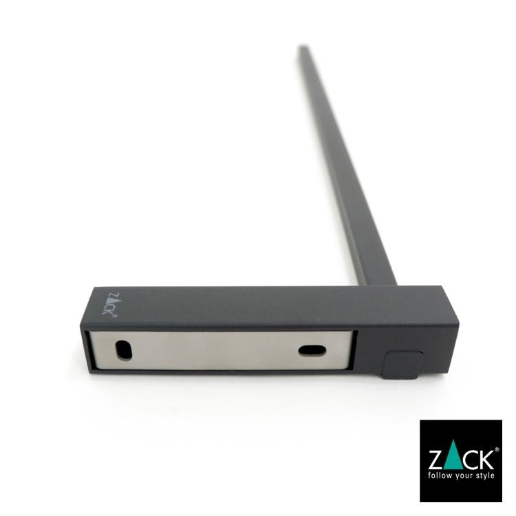ZACK 40511 CARVO ドイツZACK社製モダンデザインのタオルホルダー マットブラック 壁付けタイプ DIY [在庫有り]