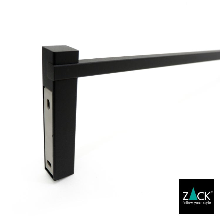 ZACK 40511 CARVO ドイツZACK社製モダンデザインのタオルホルダー マットブラック 壁付けタイプ DIY [在庫有り]