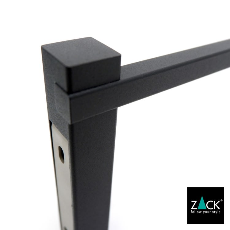 ZACK 40511 CARVO ドイツZACK社製モダンデザインのタオルホルダー マットブラック 壁付けタイプ DIY [在庫有り]