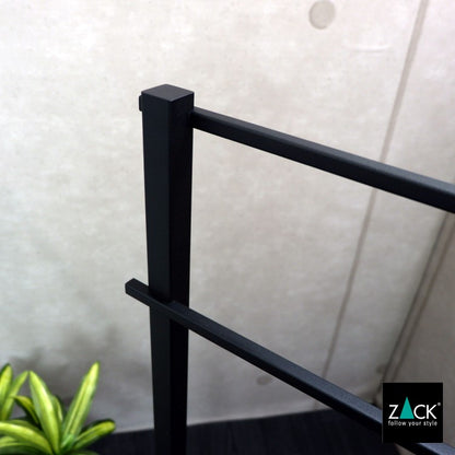 ZACK 40513 CARVO ドイツZACK社製モダンデザインのタオルスタンド マットブラック [お取寄せ]