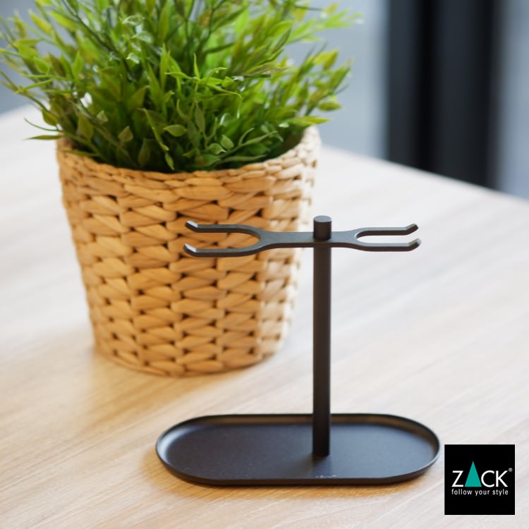 ZACK 40519 OLOMO ドイツZACK社製モダンデザインのシェービングスタンド マットブラック [在庫有り]