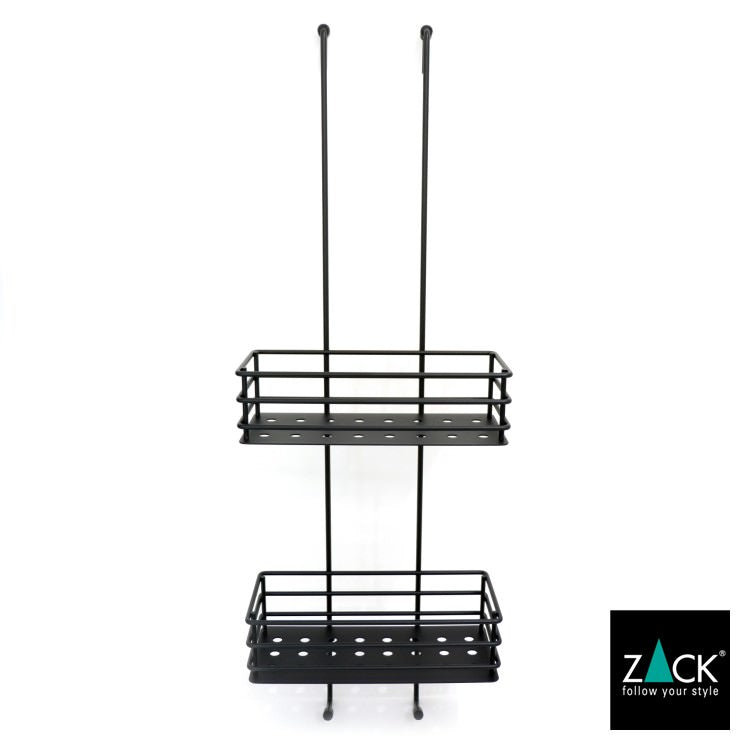ZACK 40521 IPARO ドイツZACK社製モダンデザインのシャワーバスケット マットブラック [在庫有り]