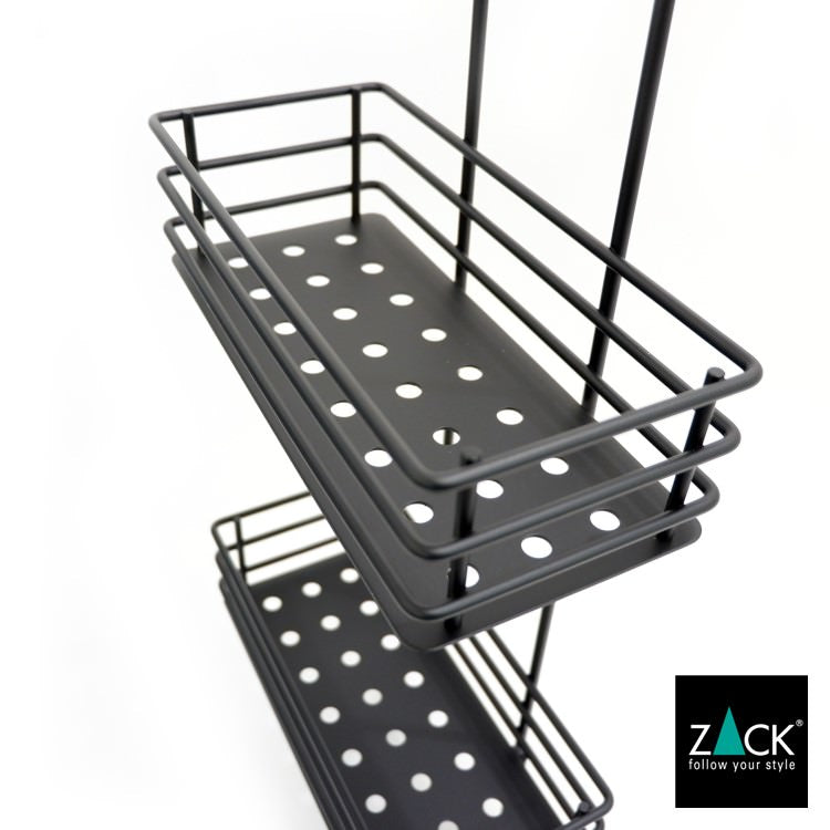 ZACK 40521 IPARO ドイツZACK社製モダンデザインのシャワーバスケット マットブラック [在庫有り]