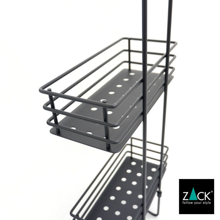 ZACK 40521 IPARO ドイツZACK社製モダンデザインのシャワーバスケット マットブラック [在庫有り]