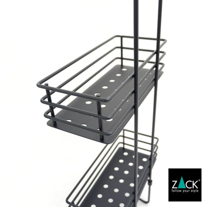 ZACK 40521 IPARO ドイツZACK社製モダンデザインのシャワーバスケット マットブラック [在庫有り]