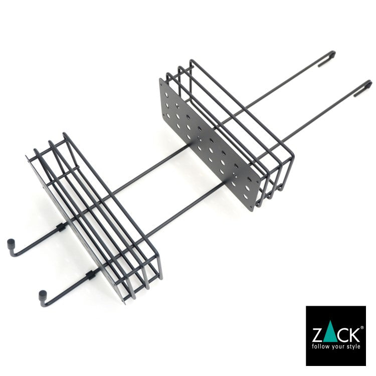 ZACK 40521 IPARO ドイツZACK社製モダンデザインのシャワーバスケット マットブラック [在庫有り]