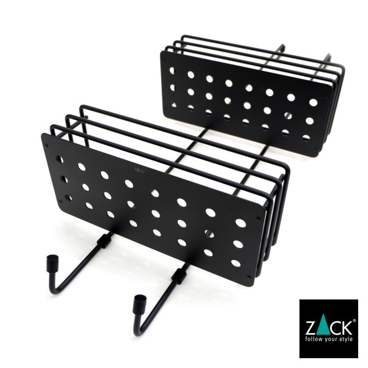 ZACK 40521 IPARO ドイツZACK社製モダンデザインのシャワーバスケット マットブラック [在庫有り]