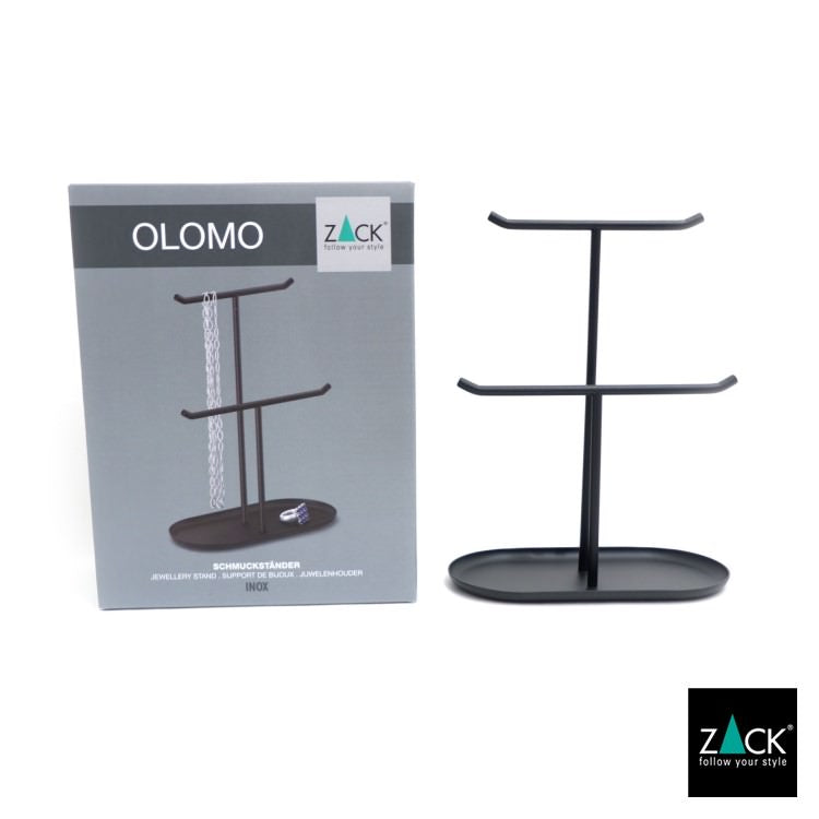 ZACK 40523 OLOMO ドイツZACK社製モダンデザインのジュエリースタンド マットブラック [在庫有り]