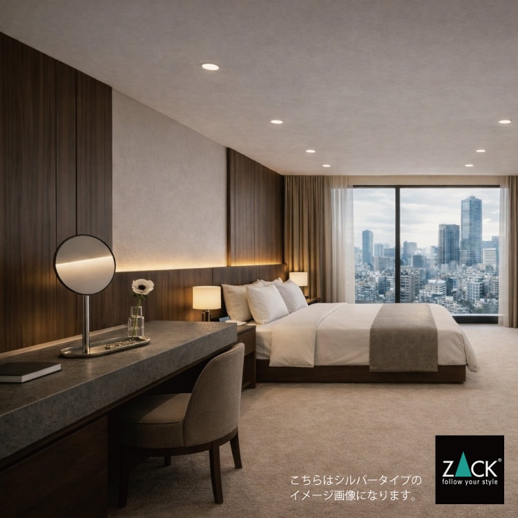 ZACK 40525 OLOMO ドイツZACK社製モダンデザインのハンドヘルドミラー(トレー付き) マットブラック [在庫有り]