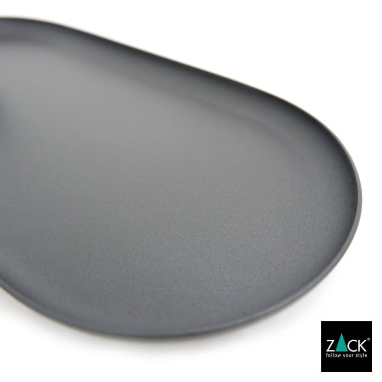 ZACK 40525 OLOMO ドイツZACK社製モダンデザインのハンドヘルドミラー(トレー付き) マットブラック [在庫有り]