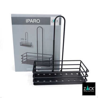 ZACK 40526 IPARO ドイツZACK社製モダンデザインのシャワーバスケット マットブラック [在庫有り] H2-57