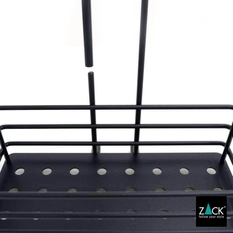 ZACK 40526 IPARO ドイツZACK社製モダンデザインのシャワーバスケット マットブラック [在庫有り] H2-57