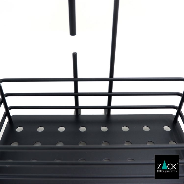 ZACK 40526 IPARO ドイツZACK社製モダンデザインのシャワーバスケット マットブラック [在庫有り] H2-57