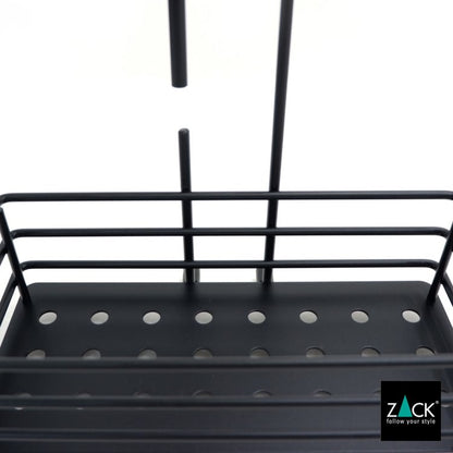 ZACK 40526 IPARO ドイツZACK社製モダンデザインのシャワーバスケット マットブラック [在庫有り] H2-57