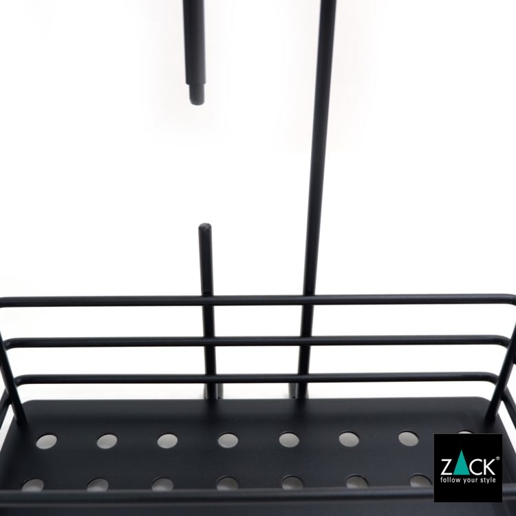 ZACK 40526 IPARO ドイツZACK社製モダンデザインのシャワーバスケット マットブラック [在庫有り] H2-57