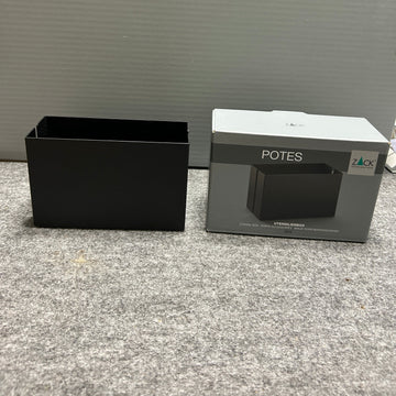 [SAMPLE] ユーテンシルボックスL｜ZACK 40535 POTES MB ツールボックス 小物入れ コスメケース 洗面収納 幅15cm 高さ9.7cm 奥行き6cm 18/10ステンレス製 マットブラック H2-90