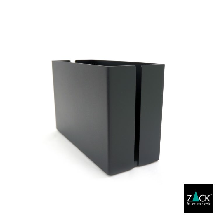 ZACK 40535 POTES ドイツZACK社製モダンデザインのユーテンシルボックスL マットブラック [在庫有り] H2-49