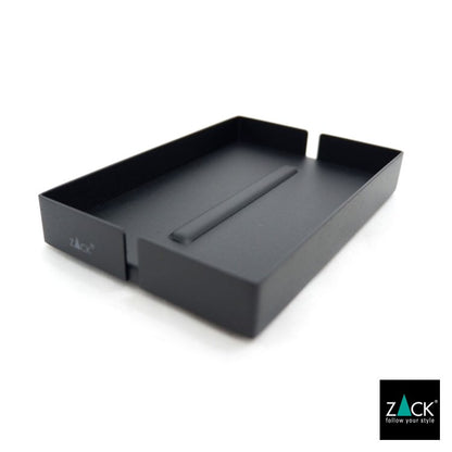 ZACK 40537 POTES ドイツZACK社製モダンデザインのソープディッシュ マットブラック [在庫有り] H2-158