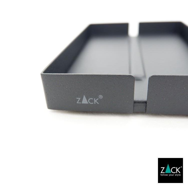 ZACK 40537 POTES ドイツZACK社製モダンデザインのソープディッシュ マットブラック [在庫有り] H2-158