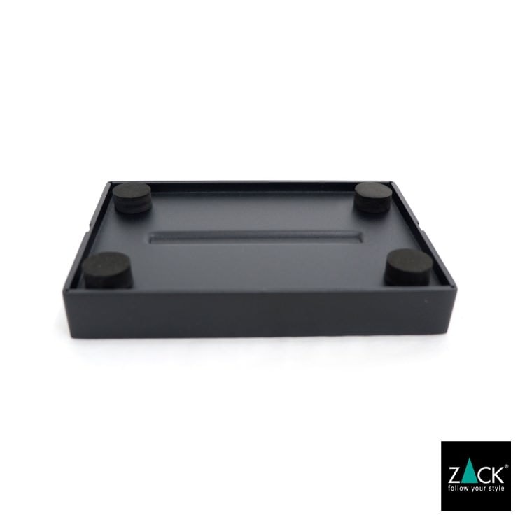 ZACK 40537 POTES ドイツZACK社製モダンデザインのソープディッシュ マットブラック [在庫有り] H2-158