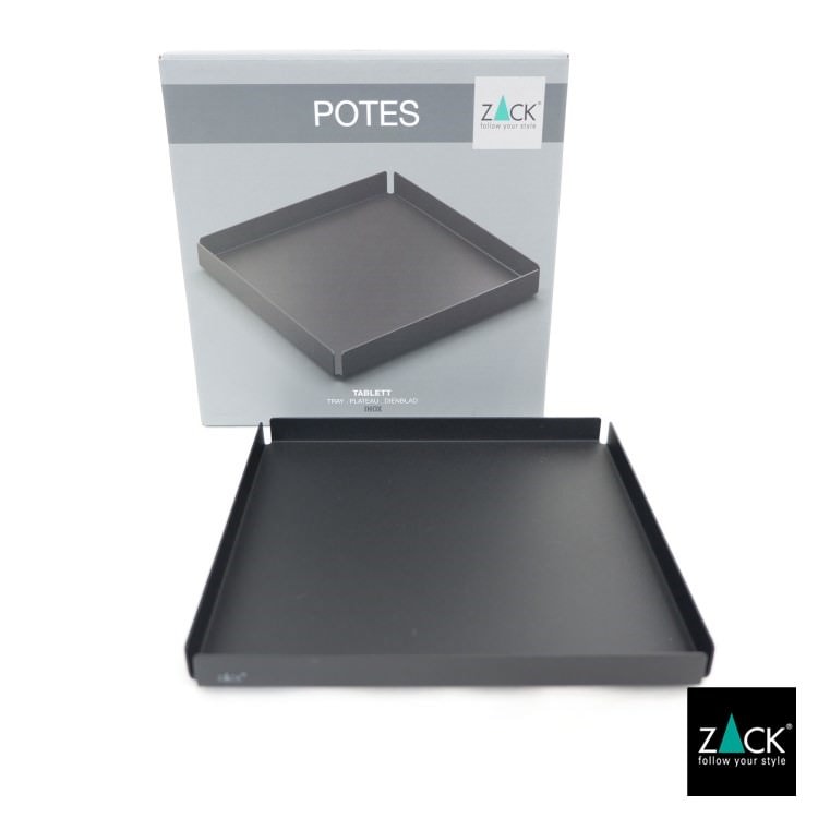 ZACK 40538 POTES ドイツZACK社製モダンデザインのトレイL マットブラック [在庫有り] H2-85
