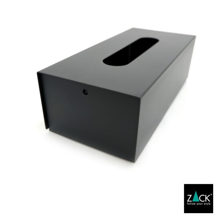 ZACK 40541 PURO ドイツZACK社製モダンデザインのティッシュボックス マットブラック [お取寄せ]