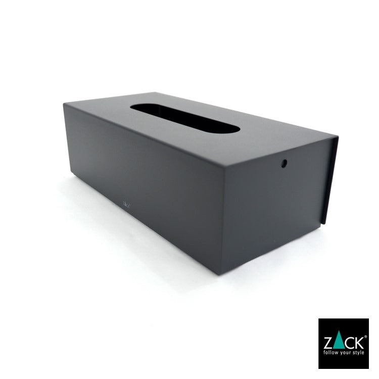 ZACK 40541 PURO ドイツZACK社製モダンデザインのティッシュボックス マットブラック [お取寄せ]