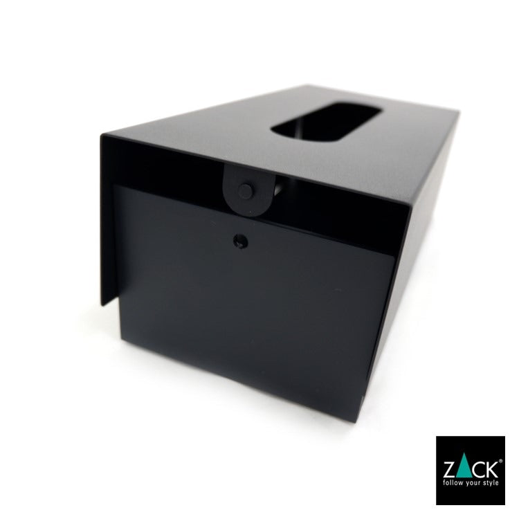ZACK 40541 PURO ドイツZACK社製モダンデザインのティッシュボックス マットブラック [お取寄せ]